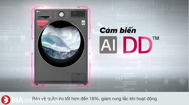 Máy giặt sấy LG FV1450H2B 10.5kg Inverter