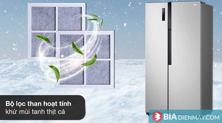 Tủ lạnh LG inverter 519 lít GR-B256JDS - bộ lọc khử mùi than hoạt tính