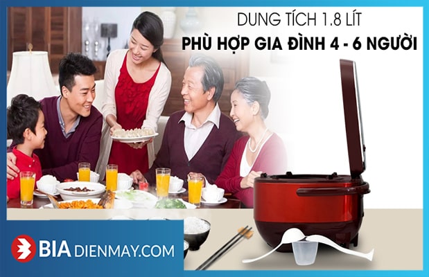 Nồi cơm cao tần Sharp KS-IH191V-RD 1.8 lít