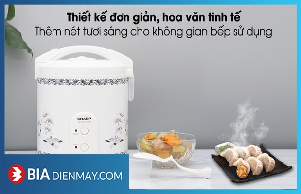 Nồi cơm nắp gài Sharp KS-223TJV-CR 2.2 Lít