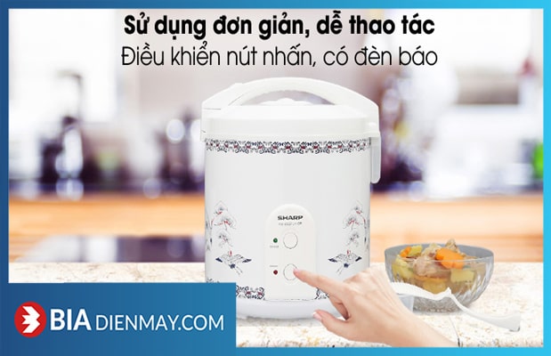 Nồi cơm nắp gài Sharp KS-223TJV-CR 2.2 Lít