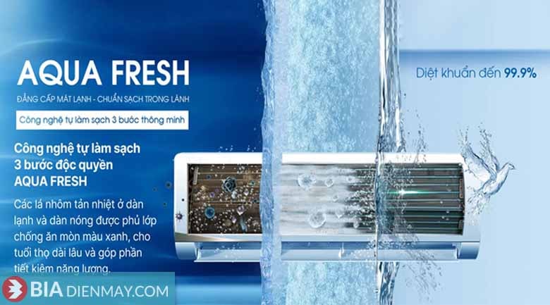 Điều hòa Aqua 9000BTU AQA-KCRV10WNMA - Tự làm sạch Aqua Fresh