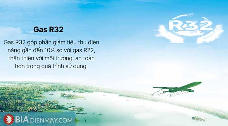 Điều hòa Aqua 9000BTU AQA-KCRV10WNMA - Môi chất lạnh R32 