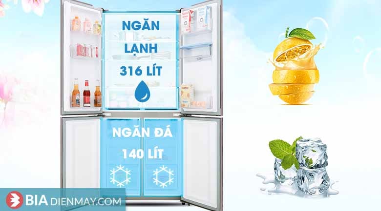 Tủ lạnh Aqua inverter 456 lít AQR-IGW525EM(GB) - Model 2019