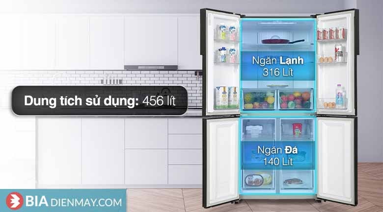 Tủ lạnh Aqua Inverter 456 lít AQR-M525XA(FB) - Model 2022