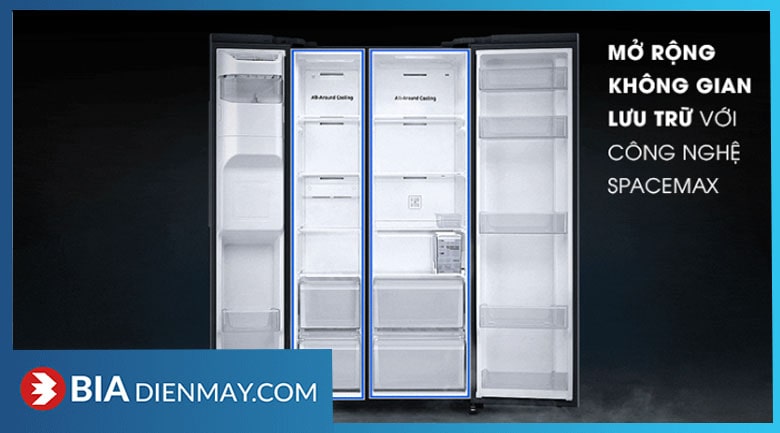 Tủ lạnh Samsung inverter 635 lít RS64R53012C/SV - mở rộng không gian lưu trữ