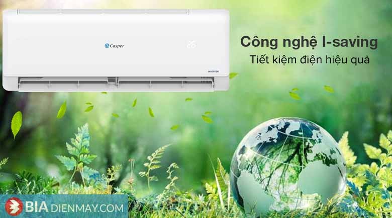 Điều hòa Casper 9000 BTU inverter 1 chiều TC-09IS35 - Công nghệ i-Saving tiết kiệm điện