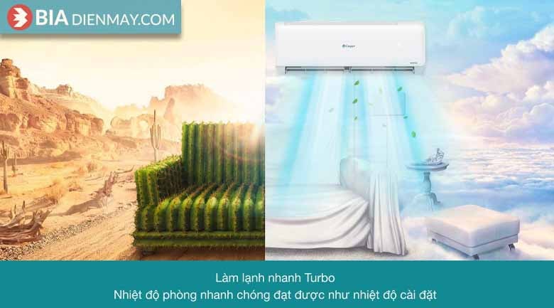 Điều hòa Casper 9000 BTU inverter 1 chiều TC-09IS35 - Công nghệ làm lạnh nhanh Turbo