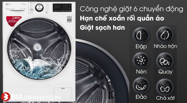 Máy giặt LG FV1409S2W 9kg Inverter