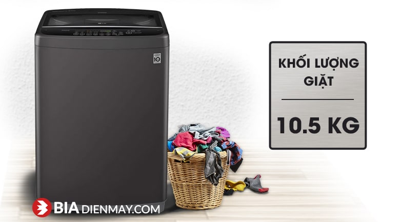 Máy giặt LG inverter 10.5 kg T2350VSAB - khối lượng giặt