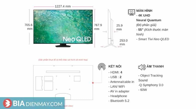 Tivi Samsung 55 inch QA55QN85C - Thông số