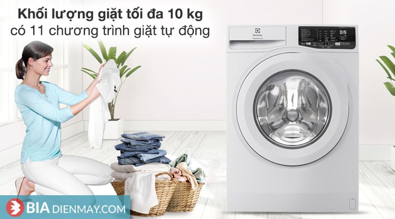 Máy giặt Electrolux inverter 10 kg EWF1025DQWB - khối lượng giặt