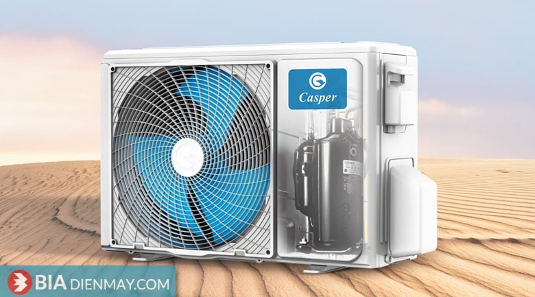 Điều hòa Casper inverter 9000 BTU 1 chiều TC-09IS36 - dàn tản nhiệt đồng mạ vàng