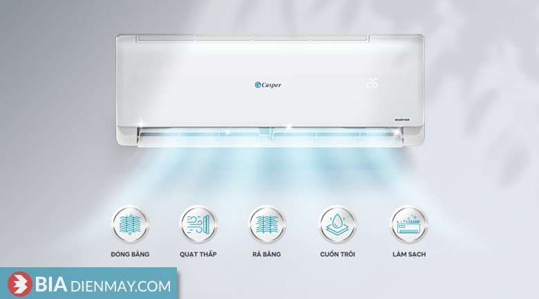 Điều hòa Casper inverter 9000 BTU 1 chiều TC-09IS36 - tự động làm sạch