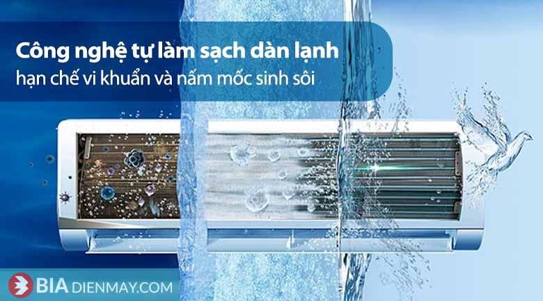 Điều hòa Aqua 12000BTU AQA-KCR12NQ-S - Tự làm sạch tiện ích