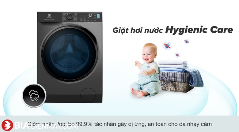 Máy giặt Electrolux inverter 8 kg EWF8024P5SB - công nghệ giặt hơi nước