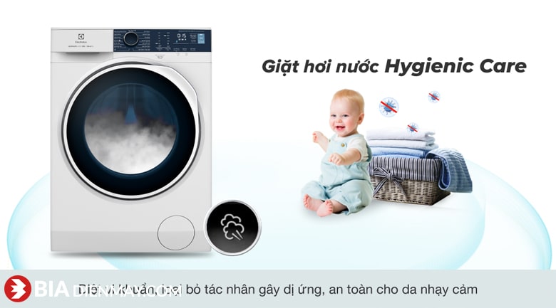 Máy giặt Electrolux inverter 8 kg EWF8024P5WB - công nghệ giặt hơi nước