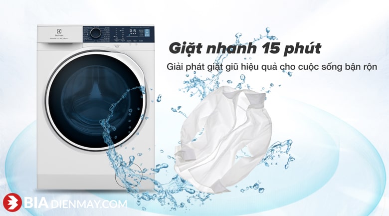 Máy giặt Electrolux inverter 8 kg EWF8024P5WB - giặt nhanh 15 phút