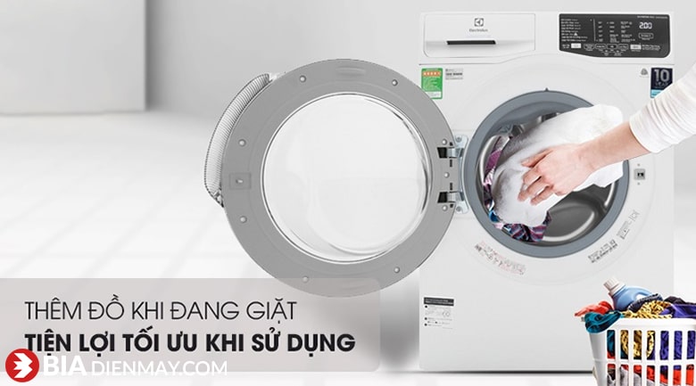 Máy Giặt Electrolux inverter 9kg EWF9024D3WB - thêm đồ khi giặt