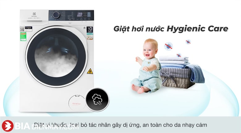 Máy giặt sấy Electrolux Inverter 9 kg EWW9024P5WB - công nghệ giặt hơi nước