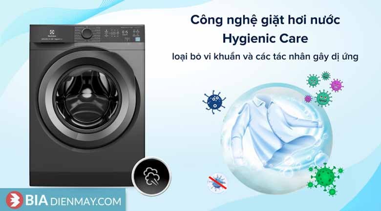 Máy giặt Electrolux inverter 10kg EWF1024M3SB - Công nghệ giặt hơi nước