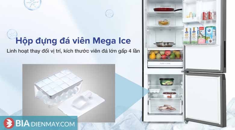 Tủ lạnh Toshiba GR-RB410WE-PMV(37)-SG - hộp đựng đá viên Mega Ice