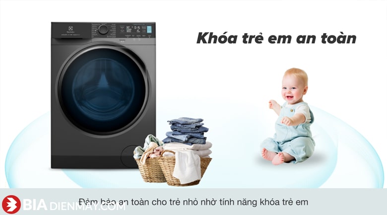Máy giặt Electrolux Inverter 11 kg EWF1141R9SB - khóa trẻ em an toàn
