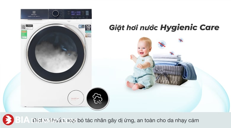 Máy giặt Electrolux inverter 11 kg EWF1142Q7WB - công nghệ giặt hơi nước