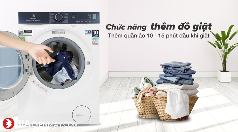 Máy giặt Electrolux inverter 11 kg EWF1142Q7WB - tính năng thêm đồ giặt