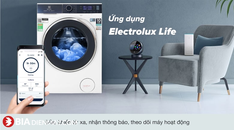 Máy giặt Electrolux inverter 11 kg EWF1142Q7WB - ứng dụng điều khiển từ xa