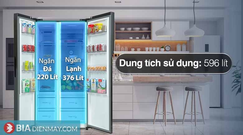 Tủ lạnh Toshiba GR-RS780WI-PGV(22)-XK - Dung tích