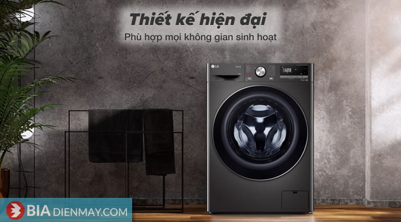 Máy giặt LG inverter 10 kg FV1410S4B - Thiết kế
