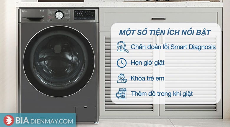 Máy giặt LG inverter 10 kg FV1410S4B - các tính năng tiện ích