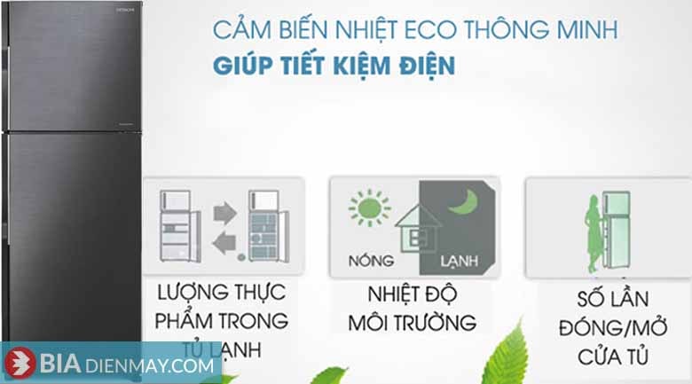 Tủ lạnh Hitachi inverter 203 lít R-H200PGV7(BBK) - Chính hãng