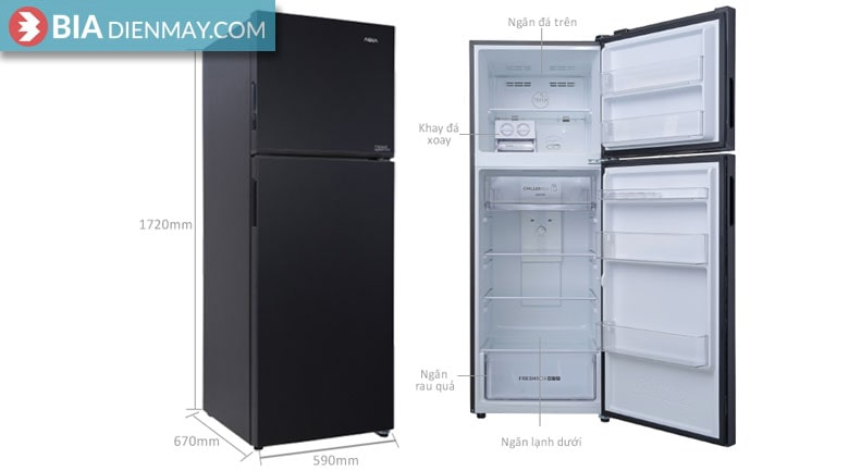 Tủ lạnh Aqua Inverter 357 lít AQR-T376FA(FB) - thông số