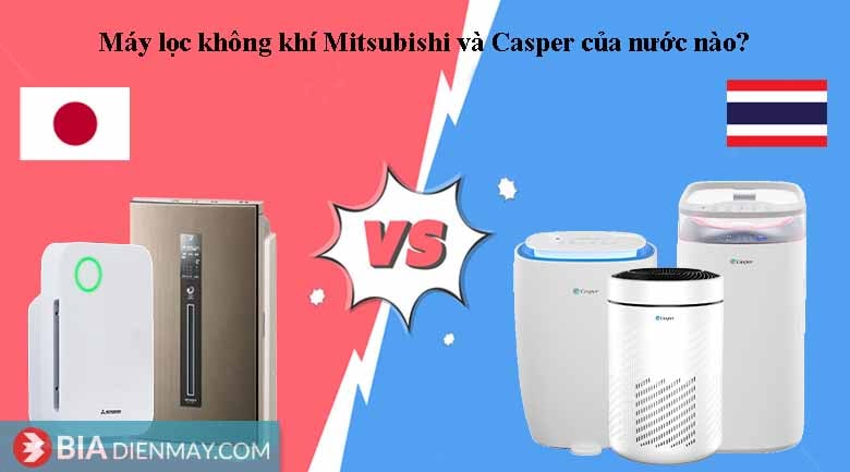 So sánh máy lọc không khí Mitsubishi và Casper hãng nào tốt?