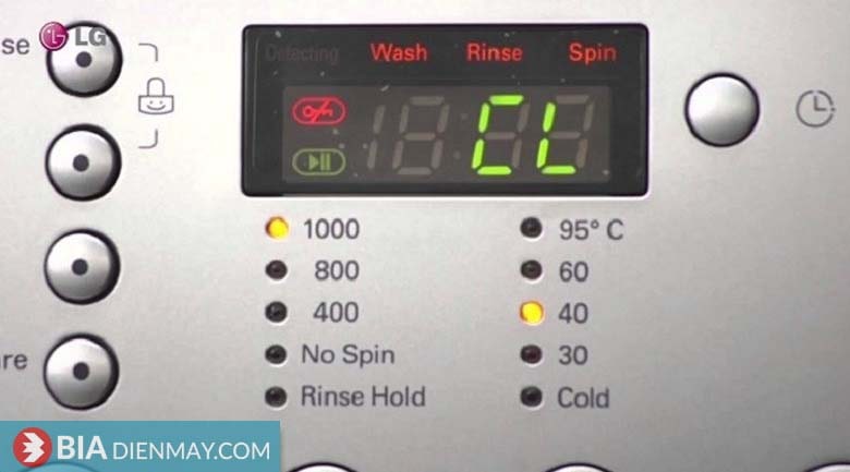 Các mã lỗi trên máy giặt LG và cách khắc phục