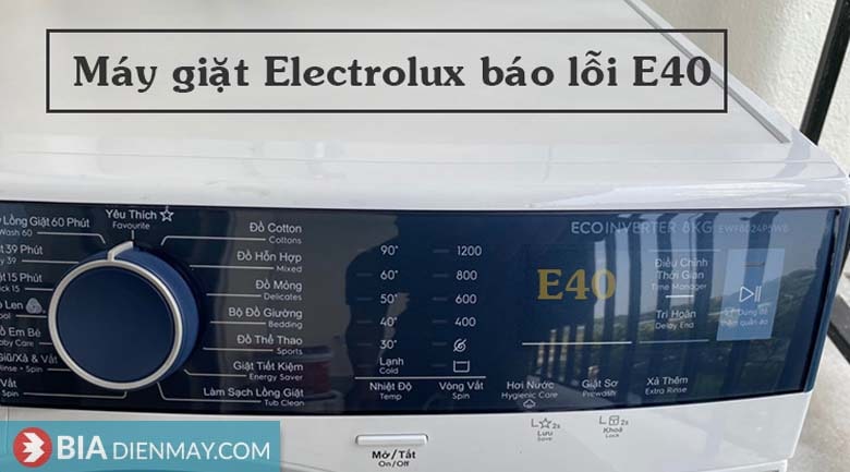 Lỗi E40 máy giặt Electrolux