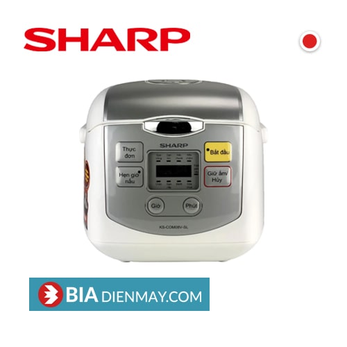 Nồi cơm điện tử Sharp KS-COM08V-SL 0.72 lít 