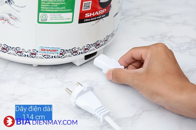 Nồi cơm nắp gài Sharp KS-223TJV-CR 2.2 lít