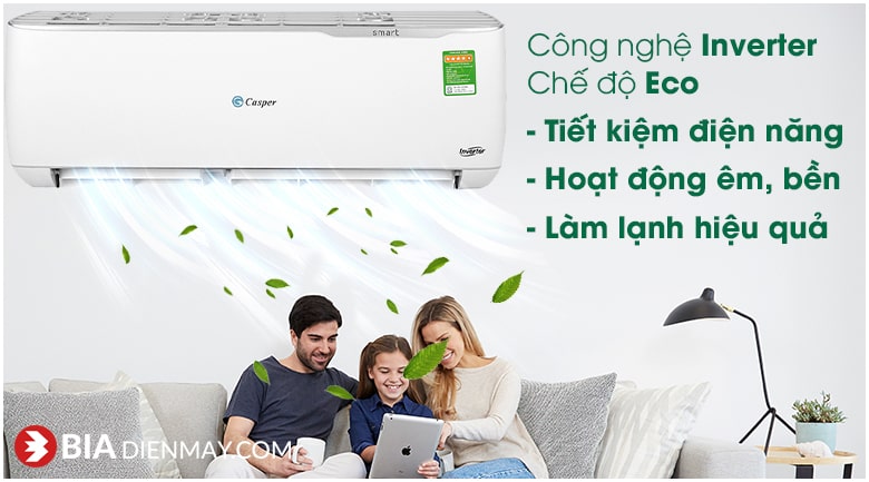 Điều hòa Casper inverter 9000 BTU 1 chiều GC-09TL32 - Model 2020