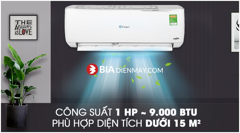 Điều hòa Casper inverter 9000 BTU 1 chiều GC-09TL32 - Model 2020